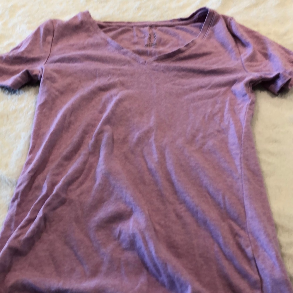 Purple V-neck top